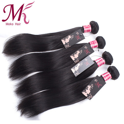 

Peruvian Virgin Hair Straight Human Hair 4 Bundles Unprocessed Straight Virgin Hair Human Hair Weaving Bundles 100g/piece
