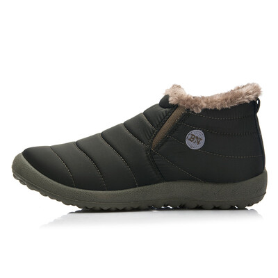 

New Fashion Men Winter Shoes Solid Color Snow Boots Plush Inside Antiskid Bottom Keep Warm Waterproof Ski Boots Size 35 - 48