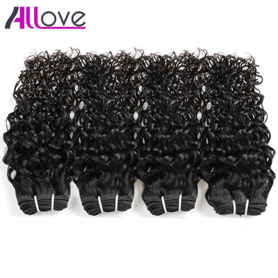 

Allove Human Hair Bundles 8A Malaysian Water Wave Weave Bundles 4pcslot Natural Color Can Be Bleached 12-24inch