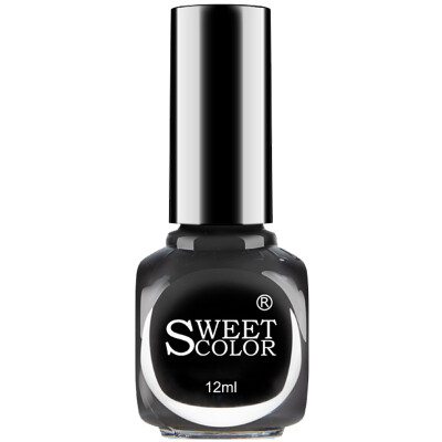 

Sweetcolor Micro-light therapy CP-A12 pure black 12ml (French raw materials, environmentally friendly nail polish dry long-lasting easy to unload comparable to nail polish classic wild