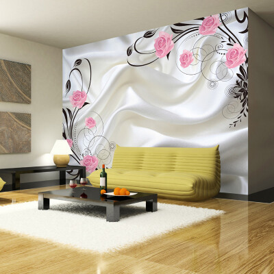 

Custom Photo Wallpaper Large Mural Sofa TV Background Wall Paper Modern Minimalist Art Roses Wall Mural Decor For Living Room