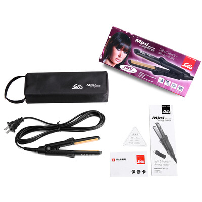 

Solis Roller Hair Straightener 87 Mini Splint Convenient Hairless Ceramic Style Straight Universal Black