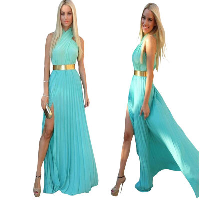 

Lovaru ™summer style 2015 new women dress Women's Summer Bohemia Maxi Dress Long Party Chiffon Halter Dress