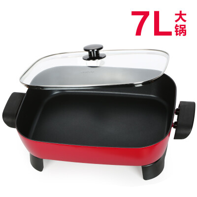 

Dostyle multi-function electric hot pot home large capacity fried non-stick pan barbecue electric wok 7L EH701