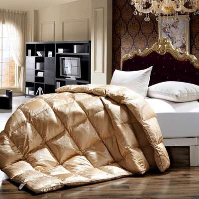 

Hongrun elegant baby was core spinning jacquard 95 white goose comfortable warm down quilt quilt champagne gold fill volume 115kg 200 230cm