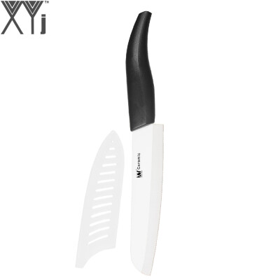 

XYj Brand New Arrival 6 Inch Santoku Knife Bread Ceramic Knife Single Professional Black Handle Kitchen Knife With A Black Cover