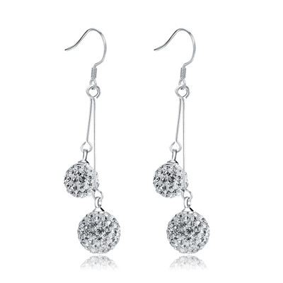 

Yoursfs® 925 Silver Simulated Diamond Hook Long Earrings Fashion Silver Jewelry