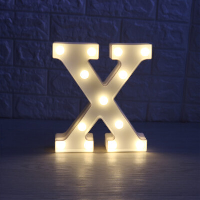 

WH 26 Letters White LED Night Light Marquee Sign Alphabet Lamp For Birthday Wedding Party Bedroom Wall Hanging Decoration
