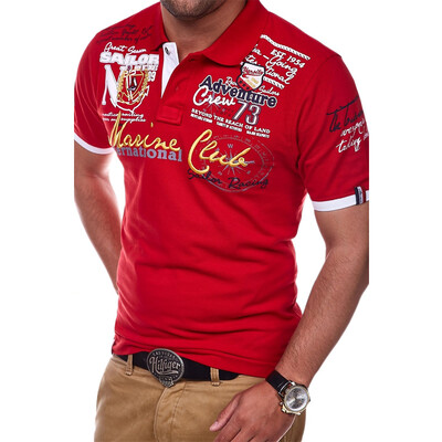 

Men's Fashion Personality Cultivating Short-sleeved Polo Shirts