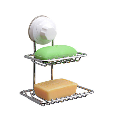 

Double suction perforation free soap box hanging soap holder Lishui creative soap box rack toilet soap holder