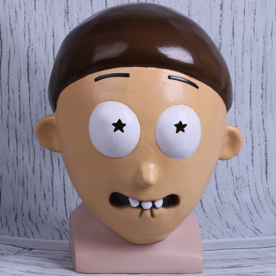 

Morty Mask Anime Rick and Morty Masked Cosplay Full Face Mask Latex Halloween Masks For Women / Men