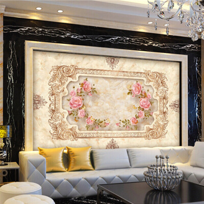 

Custom 3D Wall Mural Wallpaper European Style 3D Stereo Relief Rose Flower Murals Wall Decorations Living Room Bedroom Wallpaper