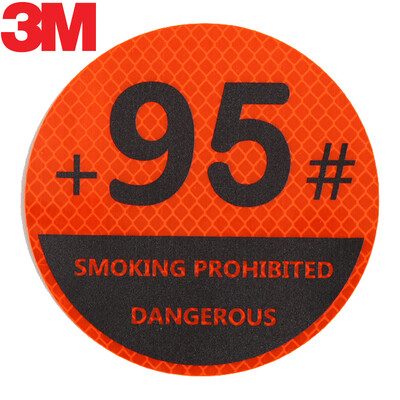 

3M reflective stickers 95 fuel tank cover safety warning car stickers car stickers diameter 105cm fluorescent yellow