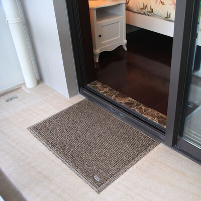 

All Mats two-color silk circle dusting mat carpet mat porch mat door mat floor door mat 45x75cm dark brown