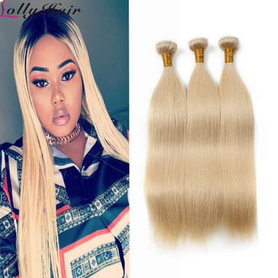 

Brazilian Silky Straight Hair Bundles High Quality 10-26inch Blonde Color #613 100% Non Remy hair Fashion Human Hair Weaving 3pcs