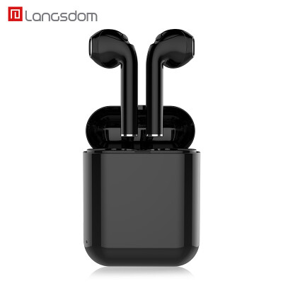 

Lanston T7 binaural wireless Bluetooth headset TWS mini stealth air separation with McLaren running sports earplugs in-ear headphones black