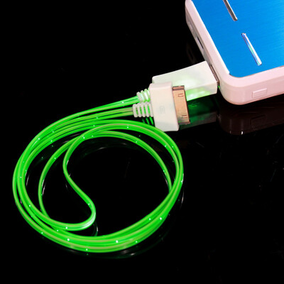 

New Visible LED Flash Light USB Sync Charger Cable for iPhone 4 4s iPod Touch 4