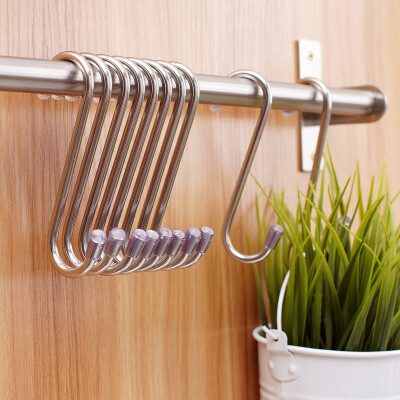 

Jingdong Supermarket] Ou Runzhe stainless steel -type home bathroom double-sided hook 10 loaded