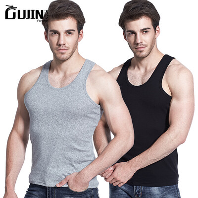 

Ancient&modern mens vest cotton mens summer thin sweatshirt Slim sports stretch vest bottoming shirt EGGSJ54 2 pieces - narrow shoulder light gray black XXL