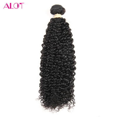 

Alot product Malaysian Kinky curly Bundle 1 pc unprocessed human hair Natural Weave Remy Hair Weft