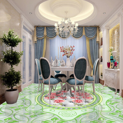 

Free shipping wallpaper roll floor mural living room bathroom self-adhesive Marble embossed rose pattern 3D flooring 250cmx200cm