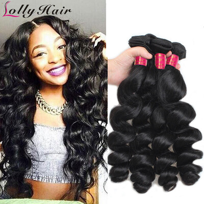 

7A Mink Peruvian Virgin Hair Loose Wave Lolly Hair Products Peruvian Hair Weave 4 Bundles Virgin Human Hair Peruvian Loose Wave