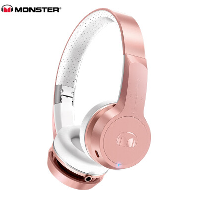 

Monster (Monster) Clarity Ultimate Ultimate Wireless Bluetooth Headset Phone Universal with Headsets Fashion Out of the Street Music Headphones Rose Gold