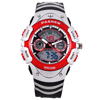 

PASNEW Electronic table Multifunctional double diving watch Male watch Waterproof student PSE-308A Gray