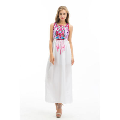 

CANIS@Sexy Women's Ethnic Style Printed Long Maxi Dress Sundress Сексуальные женские этническом стиле Печатные Длинные платья ма