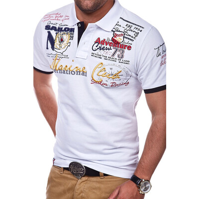 

Mens Fashion Personality Cultivating Short-sleeved Polo Shirts