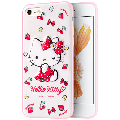 

Hello Kitty Apple iPhone6s Plus6 Plus Mobile Shell Cover Cartoon Cute All-inclusive Drop Three-dimensional soft cover Small fresh