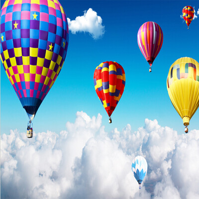 

3D Wall Mural Air Hot Balloon On The Clouds Photo Wallpaper For Kids Childrens Bedroom Wall Paper Home Decor 3D Room Landscape