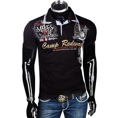 

Men's Fashion Personality Cultivating Short-sleeved Polo Shirts