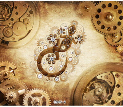 

3D photo wallpaper Vintage mechanical skull clock large mural bar KTV background wallpaper theme restaurant wallpaper