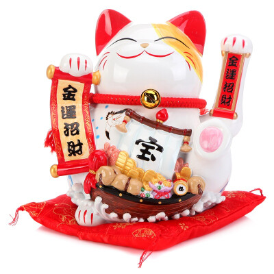 

[] Jingdong Supermarket Mania большой камень украшения Lucky Cat машет бытовых электрических открылся магазин Golden Лаки творческие подарки машут кошки C53506