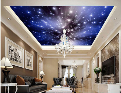 

3D photo wallpaper Large mural 3D stereo ceiling Star Universe wallpaper living room ceiling hotel KTV wallpaper mural