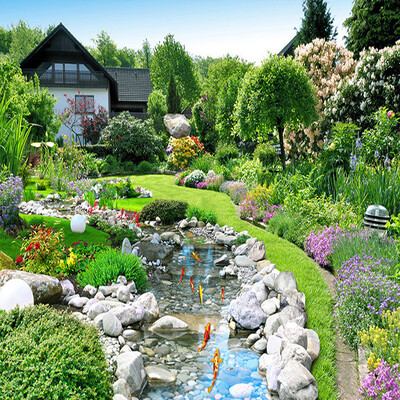 

Деревенский пейзаж Декоративные обои для рабочего стола Обои для рабочего стола Сад Ландшафтный фон Роспись по дереву Спальня Звукоизоляционная настенная бумага