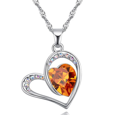 

Exquisite Accessories Crystal from Austrian Heart Necklaces & Pendants Fashion Jewelry for Women Bijoux 27123