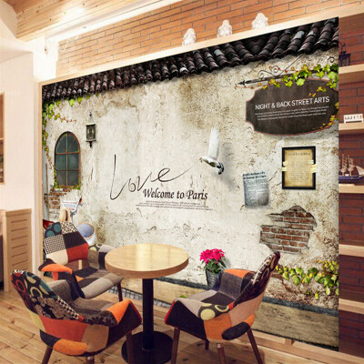 

Nostalgic Retro Brick Wallpaper Bedroom Cafe Bar Restaurant Background Wall Covering Customized Large Mural Seamless Wallpaper