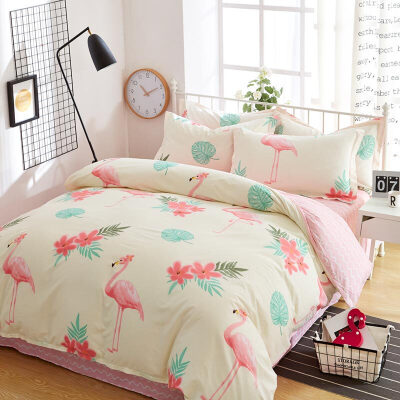 

Brata Four piece suit Whole cotton Bedding Kit Bed sheet quilt