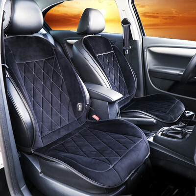 

CarSetCity double seat velvet series heating warm seat cushion car accessories winter seat cushion seat cover universal type CS-83114 black