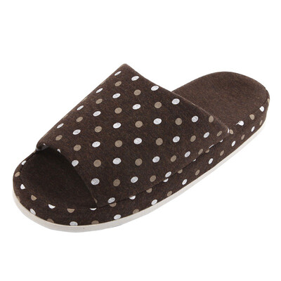 

[супермаркет] Homix Jingdong Polka Dot трикотажные ткани домашние тапочки толстая корка кофе 42 ярдов