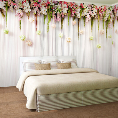 

3D Wallpaper Custom Wallpaper For Wall Modern Romantic Flowers Wall For Bedding Room TV Backdrop Wall Mural Non-woven Wall Paper