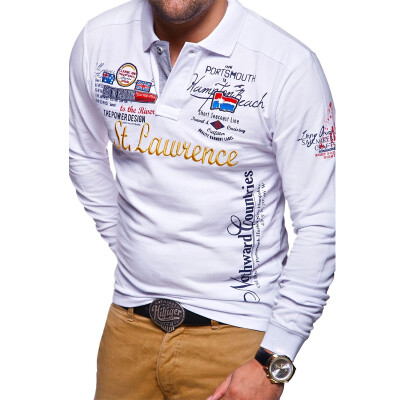 

Men's Fashion Personality Cultivating Long-sleeved Polo Shirts