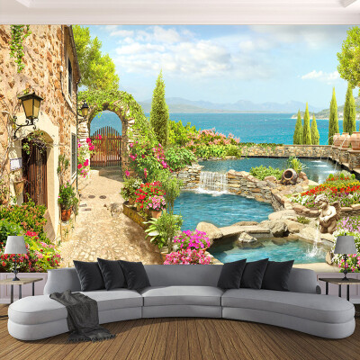 

High Quality Custom 3D Photo Wallpaper For Bedroom Walls 3D Garden Landscape Background Wall Painting Home Decor Living Room