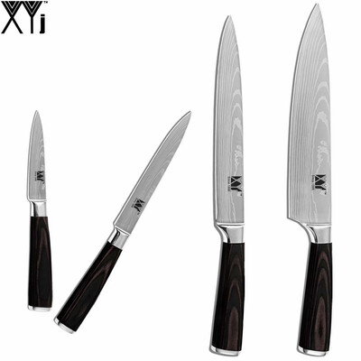 

xyj бренд цвет дерева с кухонные ножи 3.5 "5" 8 "8" острым ножом 7cr17 нержавеющей стали 4 лучших приготовления горячей продажи пк