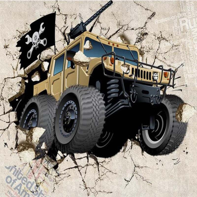 

Custom Wall Mural Wallpaper 3D Cartoon Military Vehicles Photo Wallpaper Children's Bedroom Living Room TV Backdrop Wallpaper