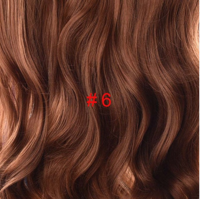 

Long 24" Stretched Wavy clip in Synthetic Hair Extensions 4 Clips One Piece Pure Color Heat Resistant Fiber 190g/piece