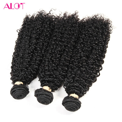 

Alot Indian Hair Double Weft Human Kinky Curly Hair 3 bundles good Kinky Curly free shipping