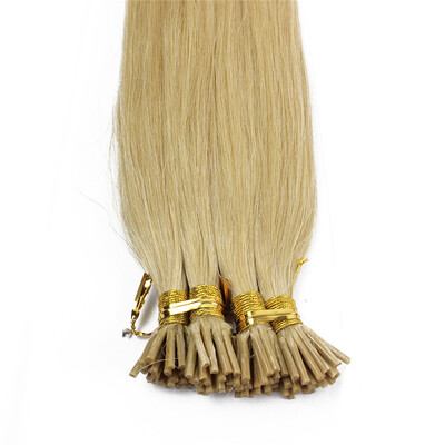 

1gs 100g 24 Natural Blonde Pre-bonded Keratin Stick I-tip Human Hair Extensions
